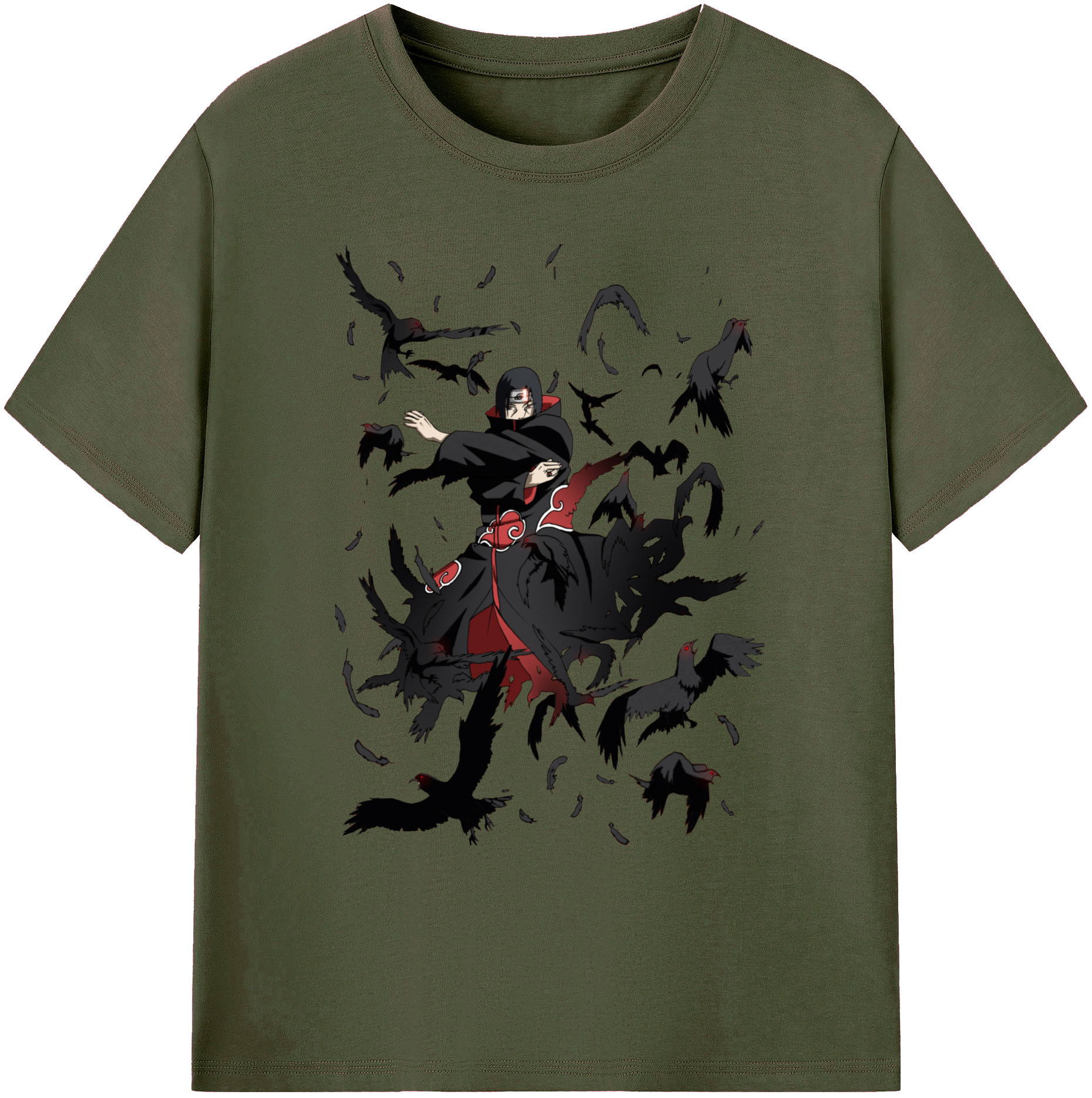 （画像用） NARUTO -ナルト- うちは イタチ Uchiha Itachi 綿100％ メンズ半袖Tシャツ｜肌触りやわらか＆通気性